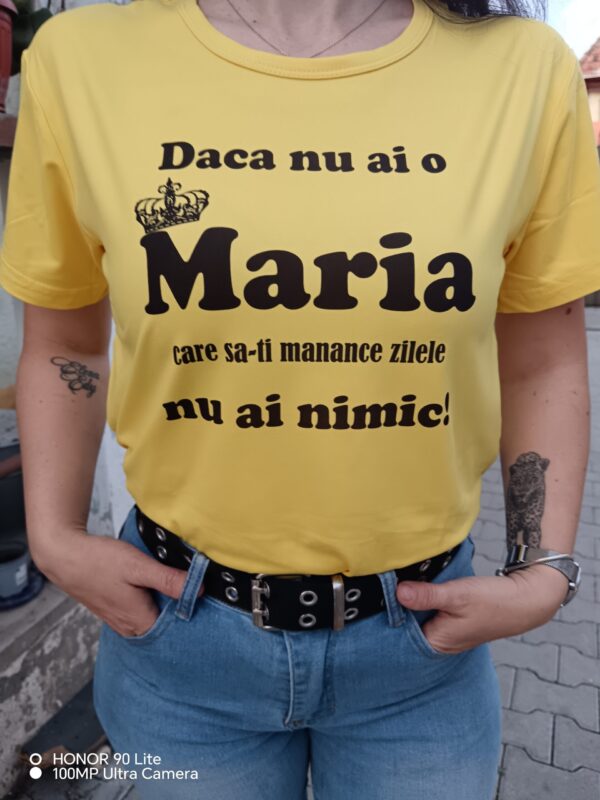 Tricou galben personalizat